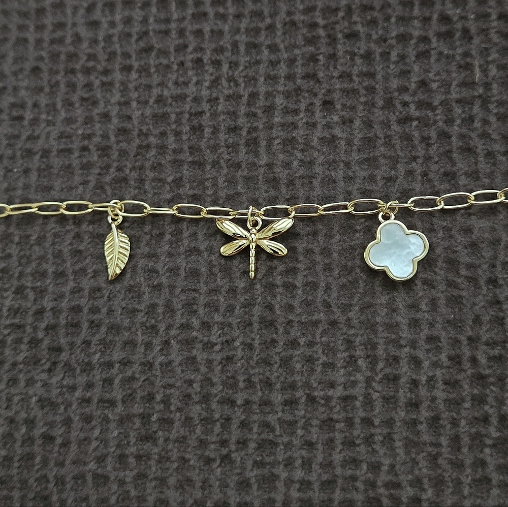 Argento Vivo Dainty Gold💛 Stationary Charms Necklace - NWT - Picture 4 of 15